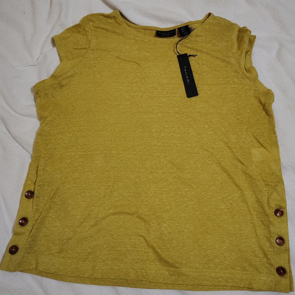 NWT...TAHARI Yellow Women's Top
